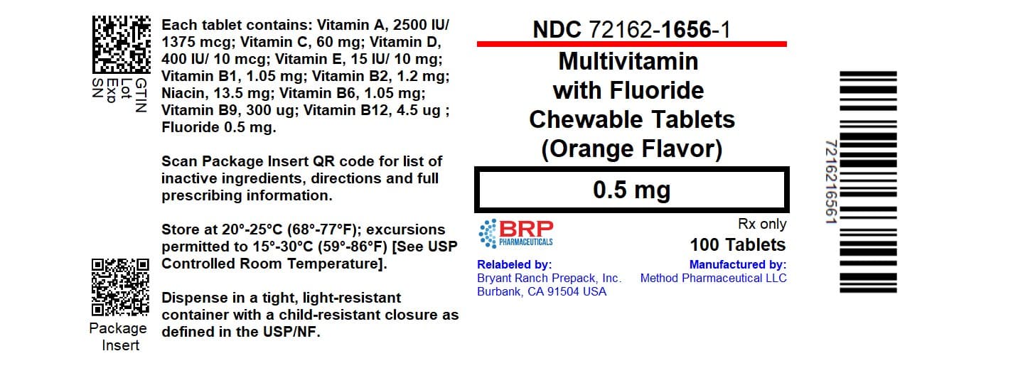 Multivitamin with Fluoride (.alpha.-Tocopherol Acetate, Dl-, Ascorbic Acid, Cyanocobalamin, Folic Acid, Niacin, Pyridoxine, Riboflavin, Sodium Fluoride, Thiamine Mononitrate, Vitamin a and Vitamin D) package label