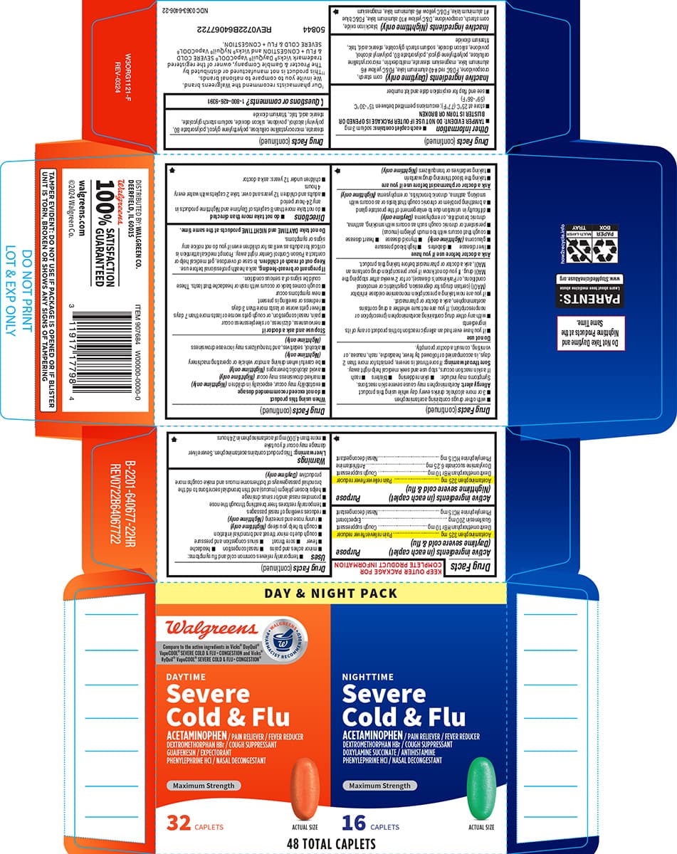 Daytime and Nighttime (Acetaminophen, Guaifenesin, Dextromethorphan Hbr, Doxylamine Succinate) package label