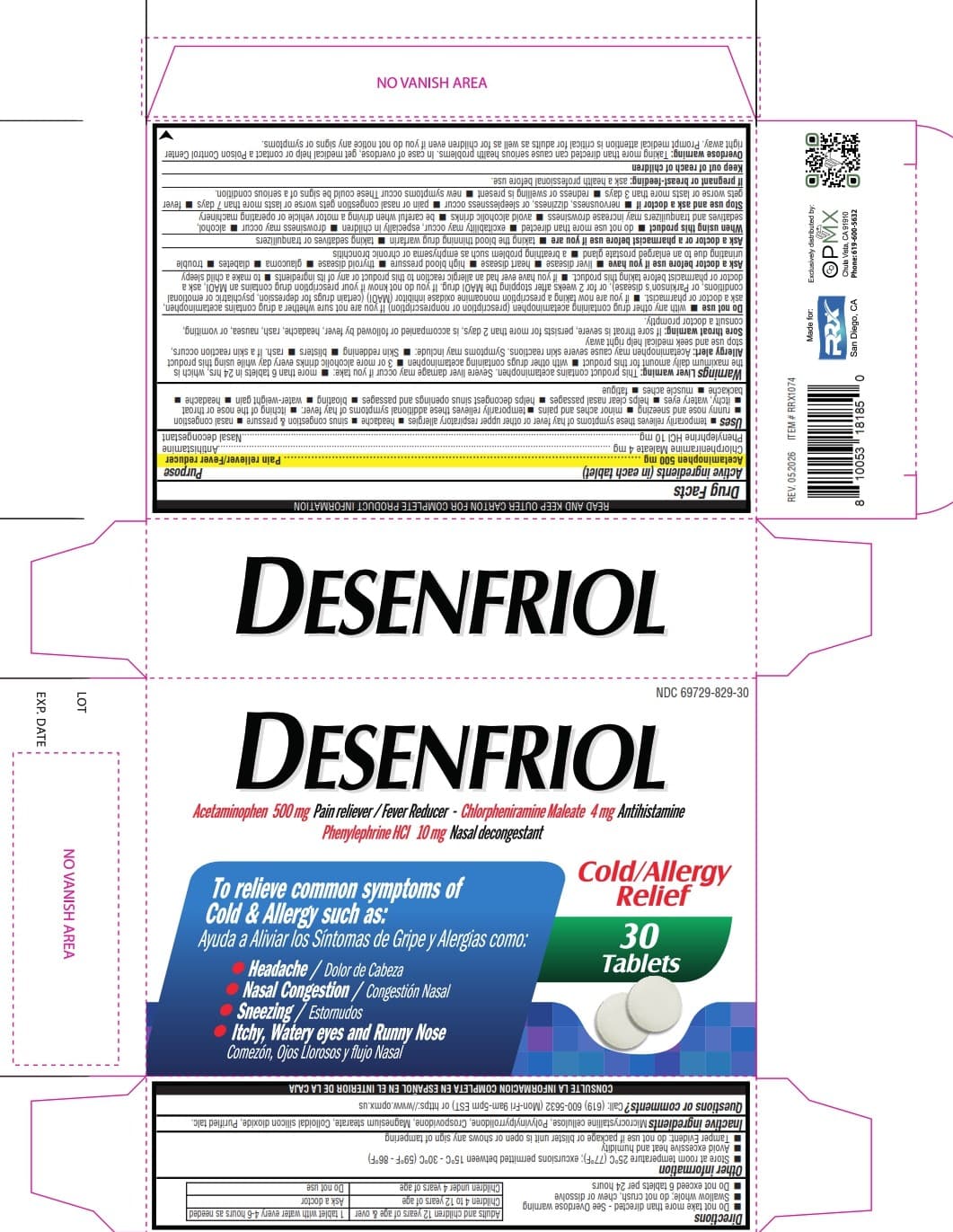 Allergy Sinus, Lil Drug Store (Acetaminophen, Phenylephrine Hydrochloride, Chlorpheniramine Maleate) package label