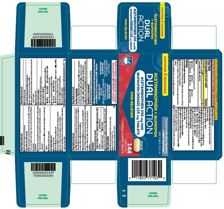 Acetaminophen and Ibuprofen (nsaid) package label
