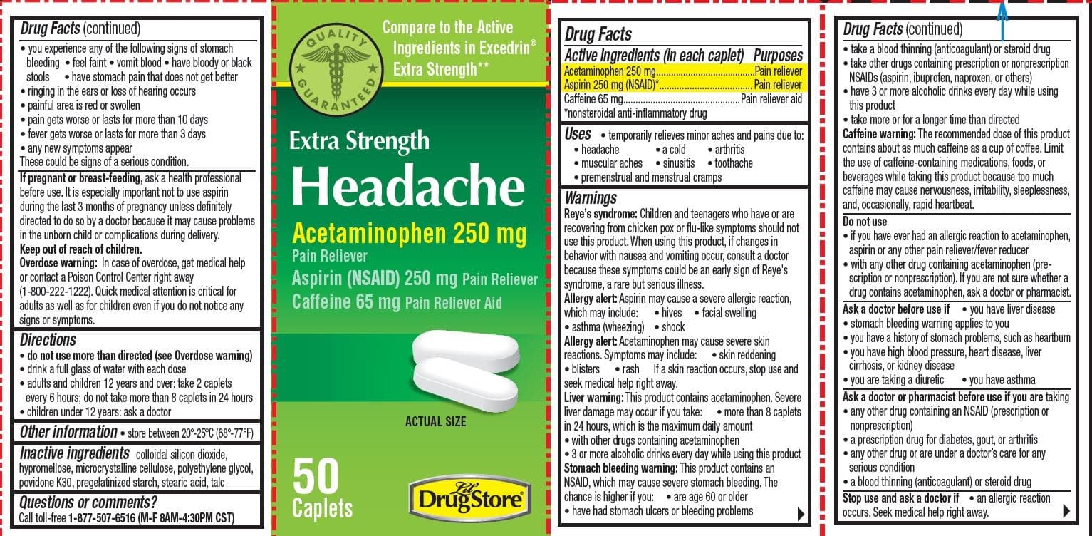 Extra Strength Headache (Acetaminophen/aspirin/caffeine Tablet) package label