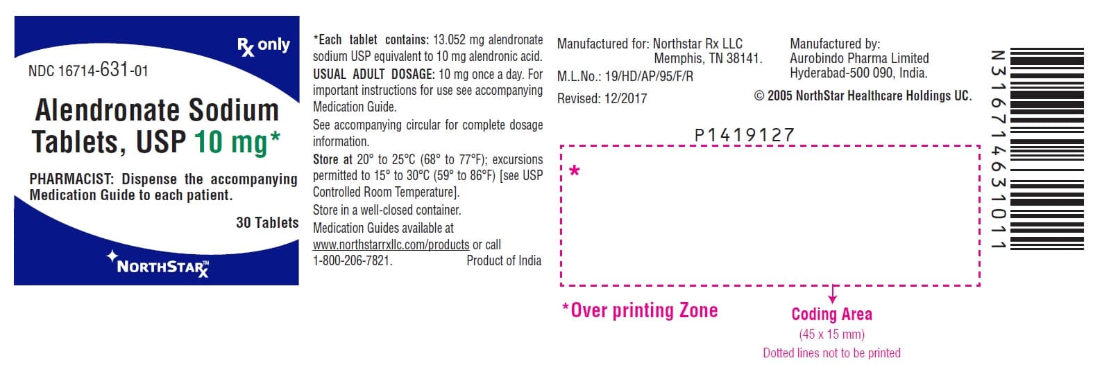 Fosamax (Alendronate Sodium) package label
