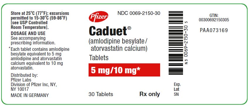 Amlodipine Besylate and Atorvastatin Calcium package label