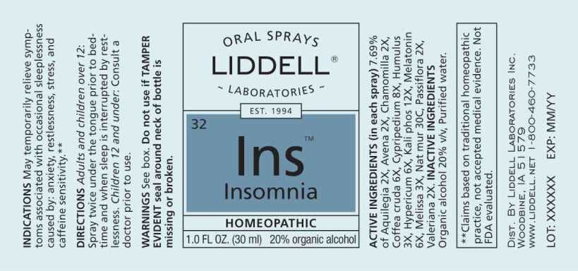 Insomnia (Aquilegia Vulgaris, Avena Sativa, Chamomilla, Coffea Cruda, Cypripedium Pubescens, Humulus Lupulus, Hypericum Perforatum, Kali Phosphoricum, Melatonin, Melissa Officinalis, Natrum Muriaticum, Passiflora Incarnata, Valeriana Officinalis) package label