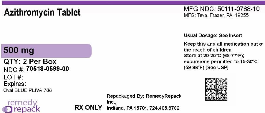 Azithromycin package label