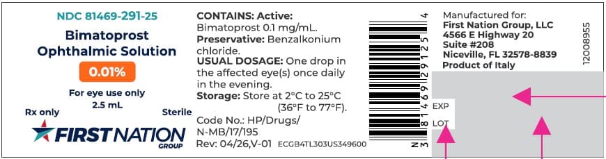 Lumigan (Bimatoprost) package label