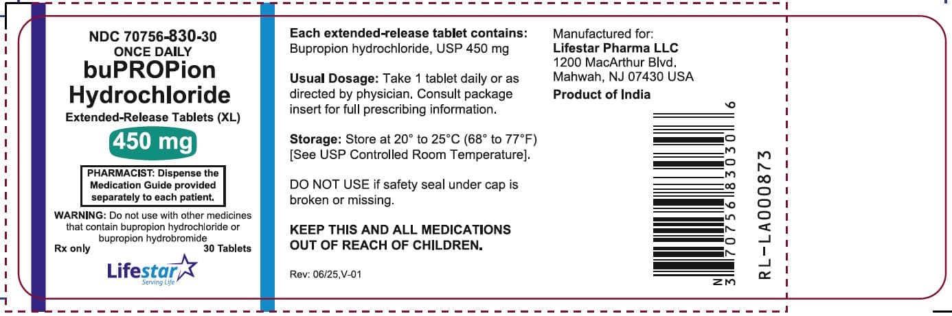 Bupropion HCL ER (xl) package label