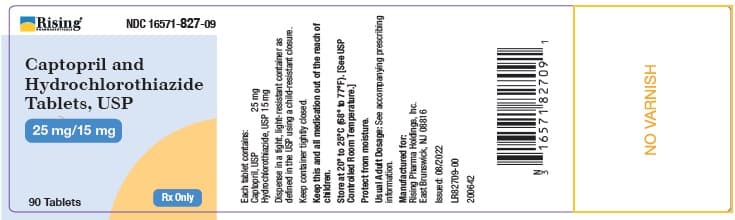 Captopril and Hydrochlorothiazide package label