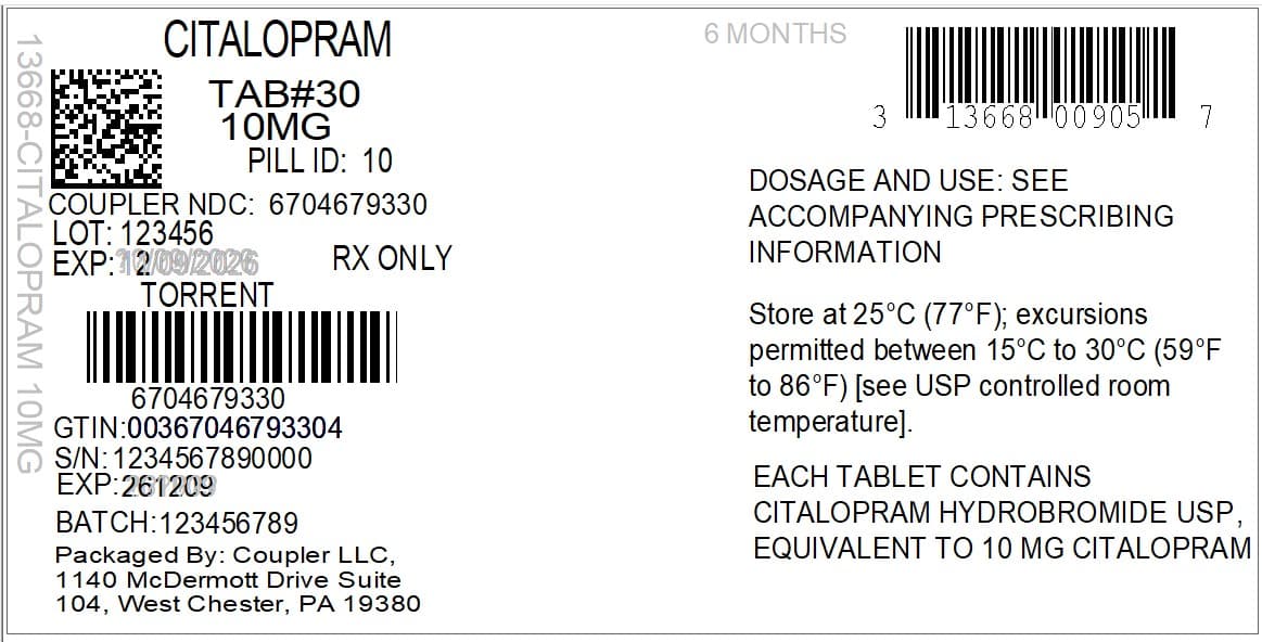 Citalopram package label