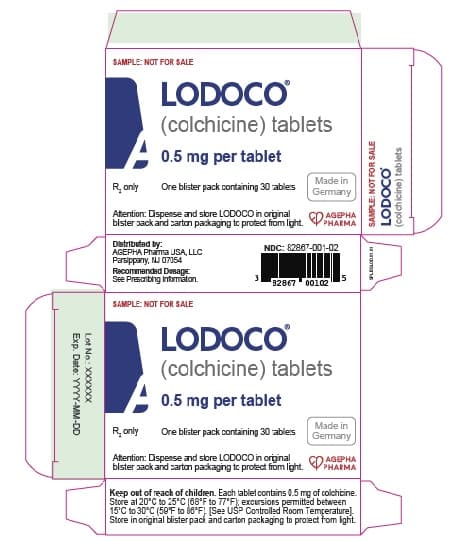 Lodoco (Colchicine Tablets 0.5 Mg) package label
