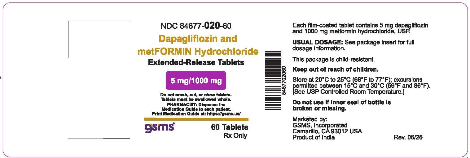 Dapagliflozin and Metformin Hydrochloride package label
