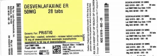 Desvenlafaxine ER package label