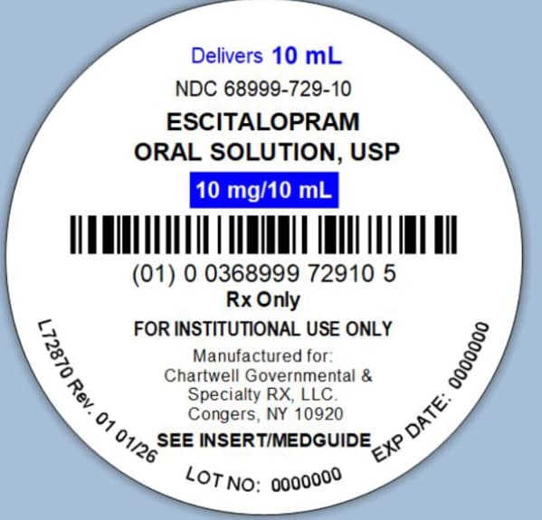 Escitalopram Oral package label