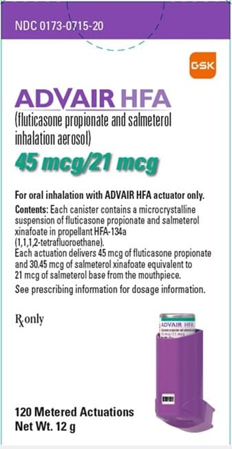Advair Hfa (Fluticasone Propionate and Salmeterol Xinafoate) package label