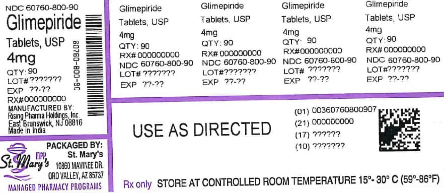 Glimepiride package label