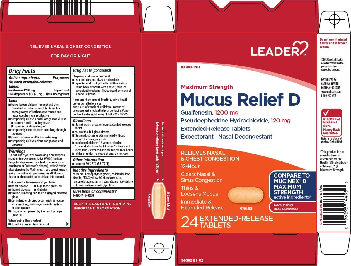 Mucus Relief D (Guaifenesin, Pseudoephedrine Hydrochloride) package label