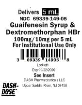 Guaifenesin Syrup and Dextromethorphan package label