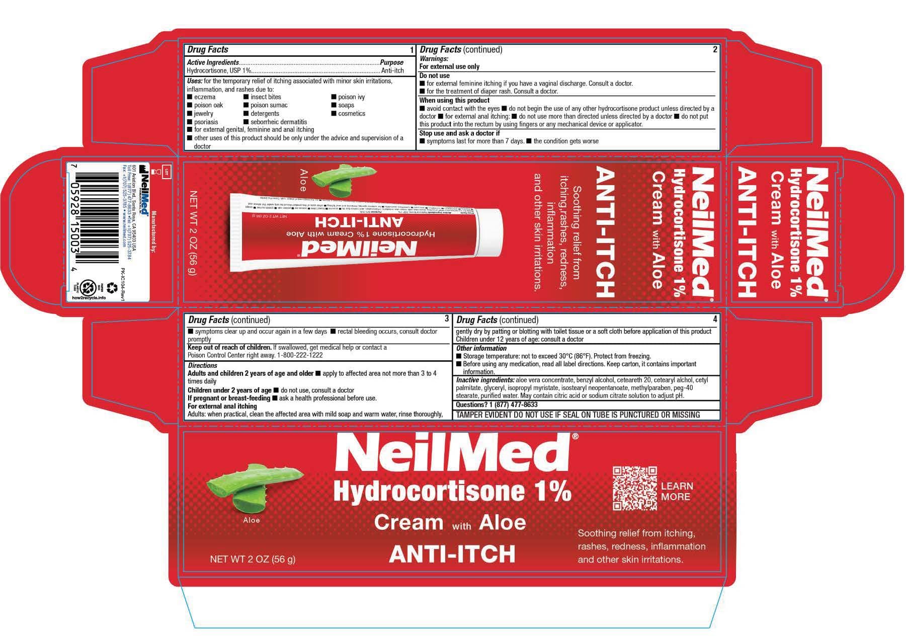 Hydrocortisone with Aloe Anti Itch package label