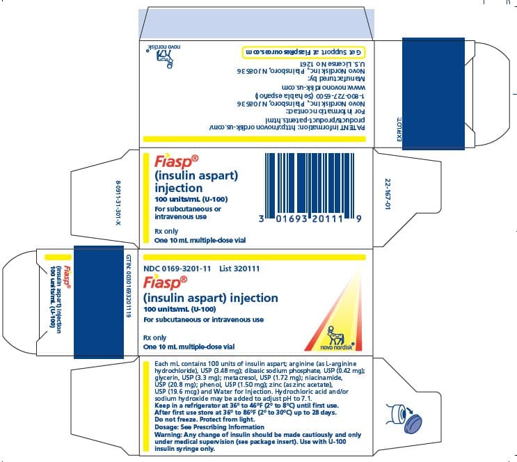 Fiasp (Insulin Aspart Injection) package label