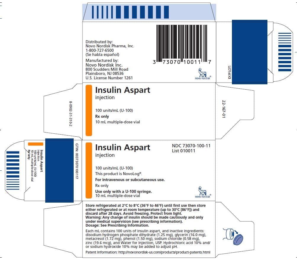 Novolog Mix 70/30 (Insulin Aspart) package label
