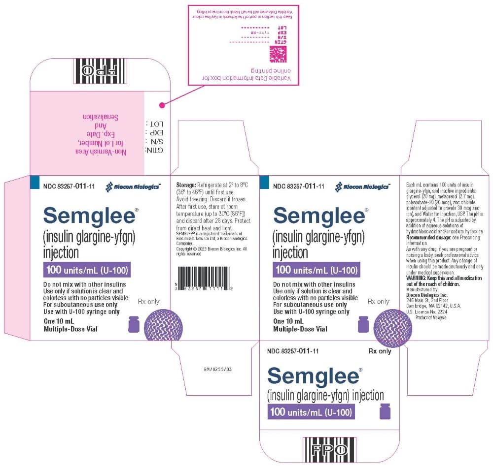 Insulin Glargine-Yfgn package label