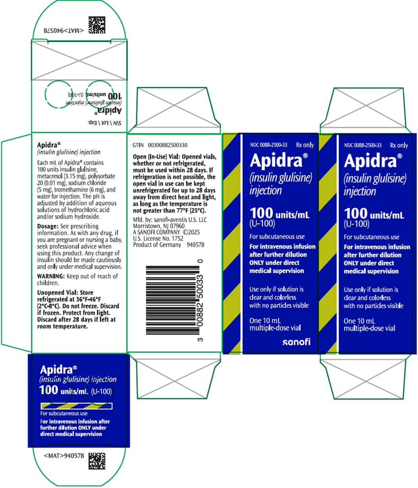 Apidra Solostar (Insulin Glulisine) package label