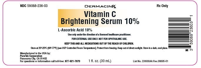 Vitamin C 15 % (L-Ascorbic Acid) package label