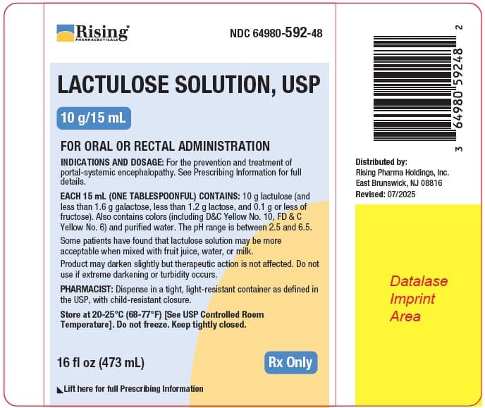 Lactulose Solution Usp, 10 G/15 Ml package label
