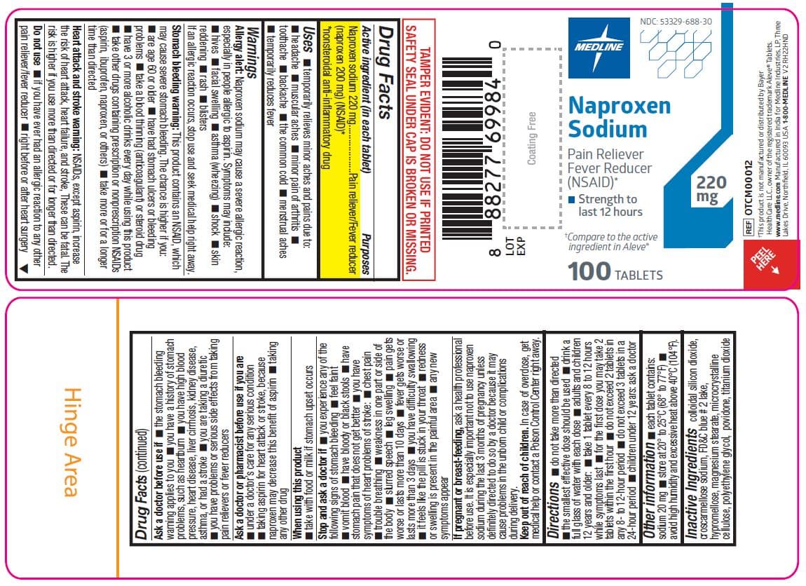 Naproxen Sodium 220mg package label