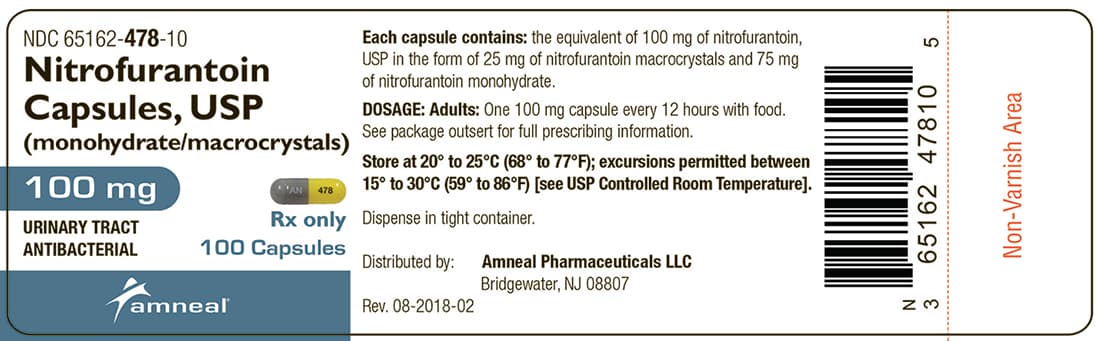 Nitrofurantoin (monohydrate/macrocrystals) package label