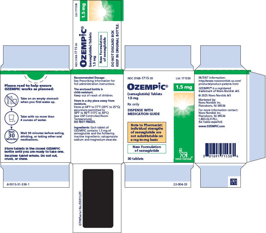 Ozempic (Oral Semaglutide) package label