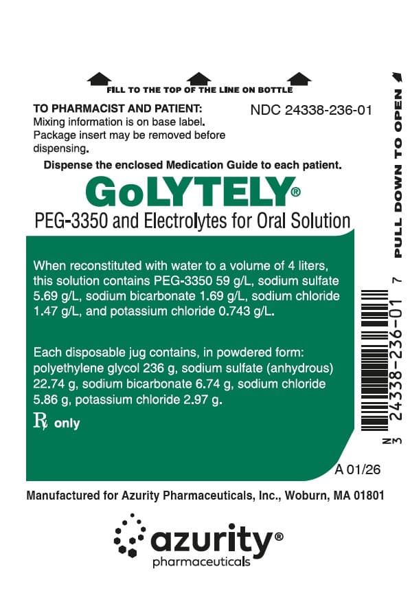 Peg (Polyethylene Glycol 3350, Sodium Sulfate Anhydrous, Sodium Bicarbonate, Sodium Chloride, Potassium Chloride) package label