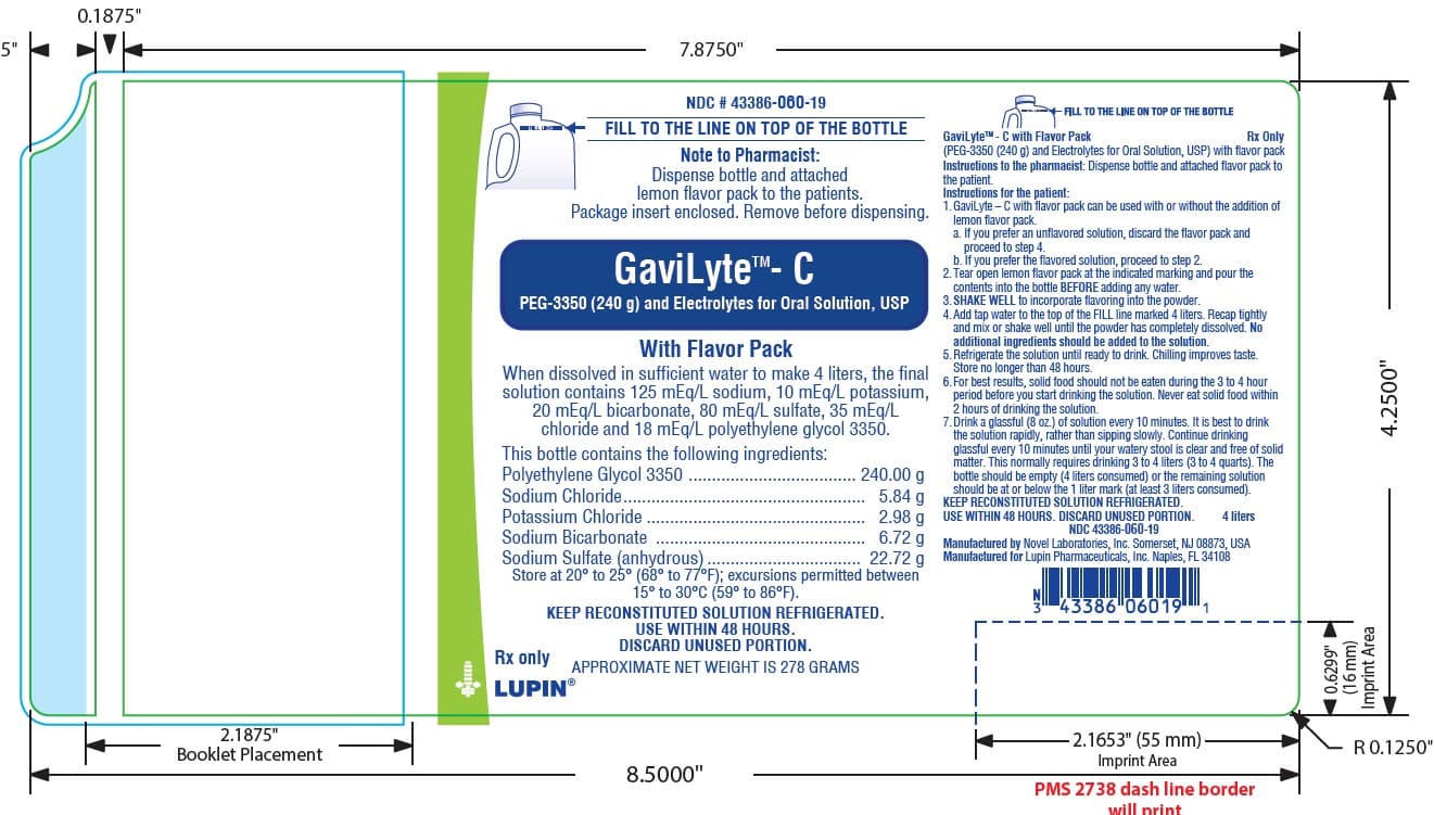 Gavilyte - C (Polyethylene Glycol-3350 and Electrolytes with Flavor Pack) package label