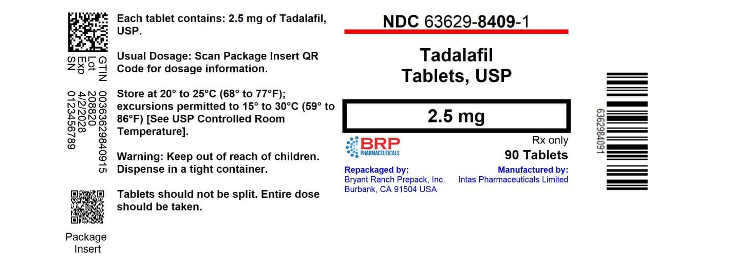 Tadalafil package label