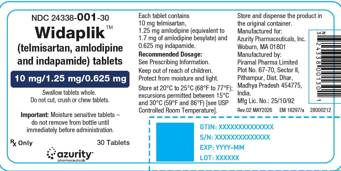 Telmisartan and Amlodipine package label