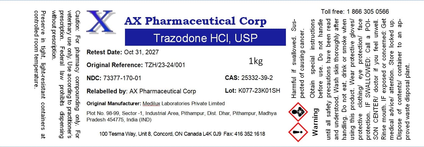 Trazodone HCL package label