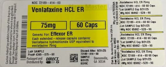 Venlafaxine HCL package label