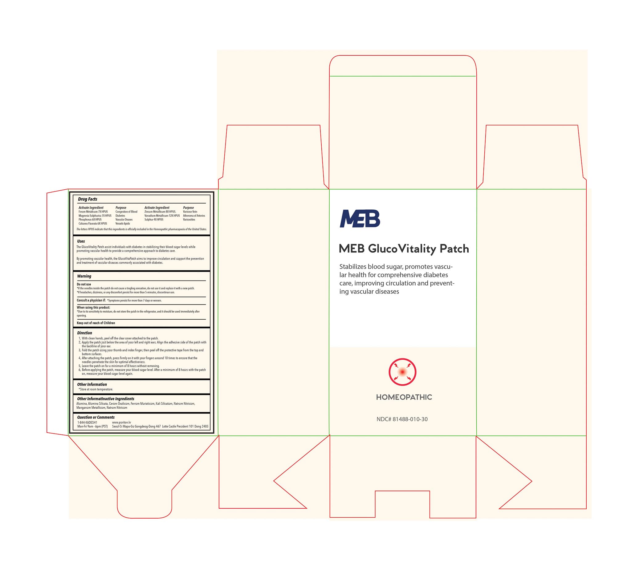 Meb Gluco-Vitality Patch — Reference image, actual packaging may vary