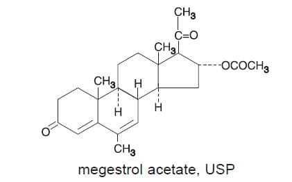 Megestrol Acetate — Reference image, actual packaging may vary