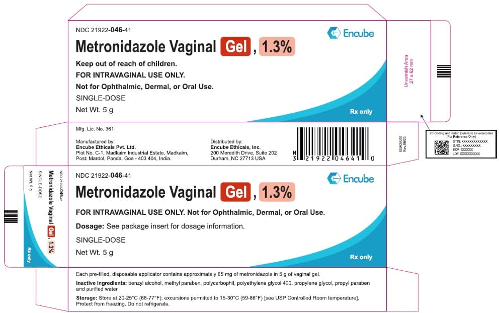 Metronidazole Vaginal Gel, 1.3 % — Reference image, actual packaging may vary