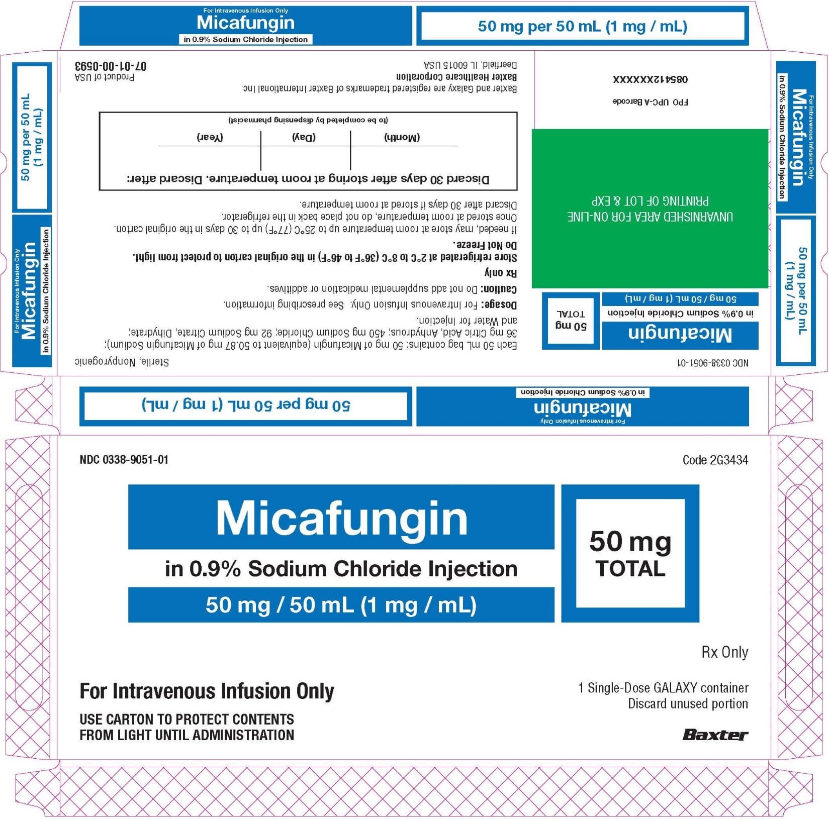 Micafungin in Sodium Chloride — Reference image, actual packaging may vary