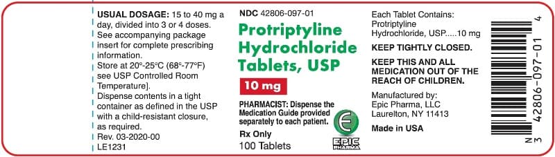 Protriptyline Hydrochloride — Reference image, actual packaging may vary