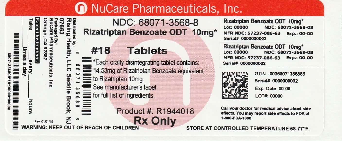 Rizatriptan Benzoate — Reference image, actual packaging may vary