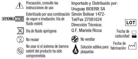 Solucion Aditiva Para Plaquetas 3 — Reference image, actual packaging may vary