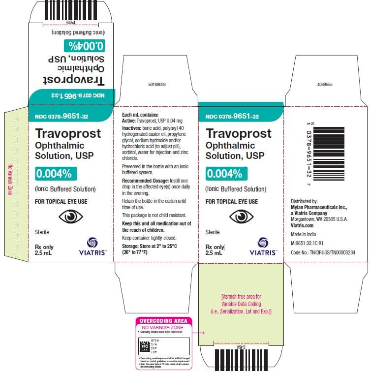 Travoprost Ophthalmic Solution, 0.004% — Reference image, actual packaging may vary