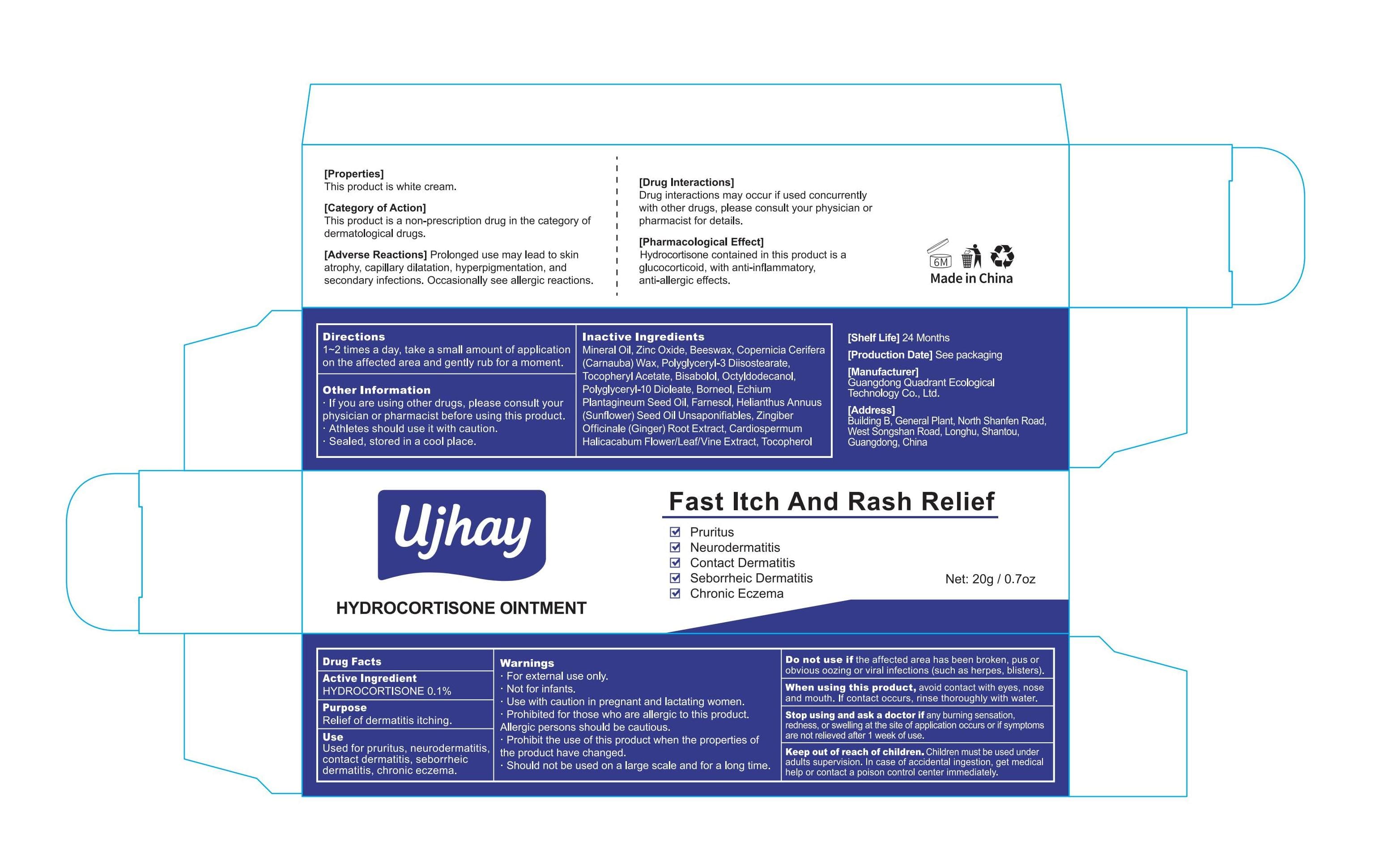 Ujhay Hydrocortisone Ointment — Reference image, actual packaging may vary