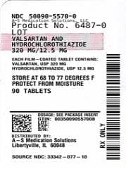 Valsartan and Hydrochlorothiazide — Reference image, actual packaging may vary