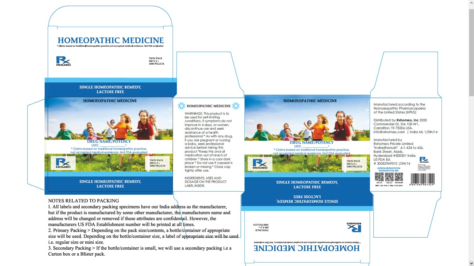 Zincum Metallicum package label