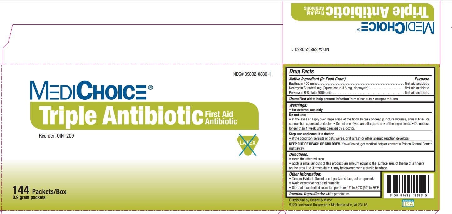 Medichoice Triple Antibiotic package label