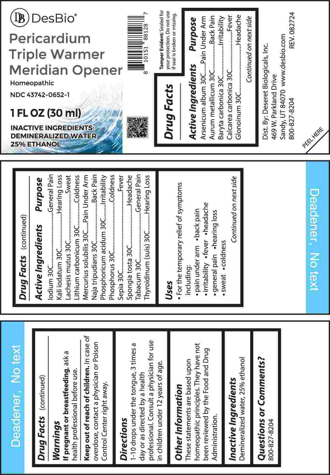 Pericardium Triple Warmer package label